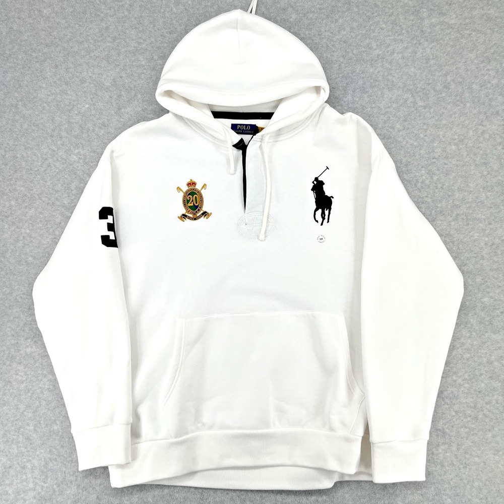 NWT Polo Ralph Lauren Big Pony 20th Anniversary Crest Hoodie 2XB 2XL Big & Tall